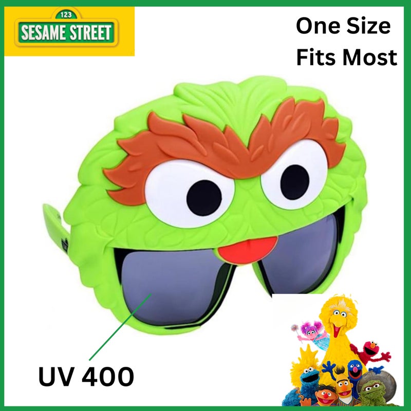 Sun-Staches Sesame Street Official Oscar The Grouch Sunglasses, Costume Accessory, UV 400, One Size Fits Most - Image 2